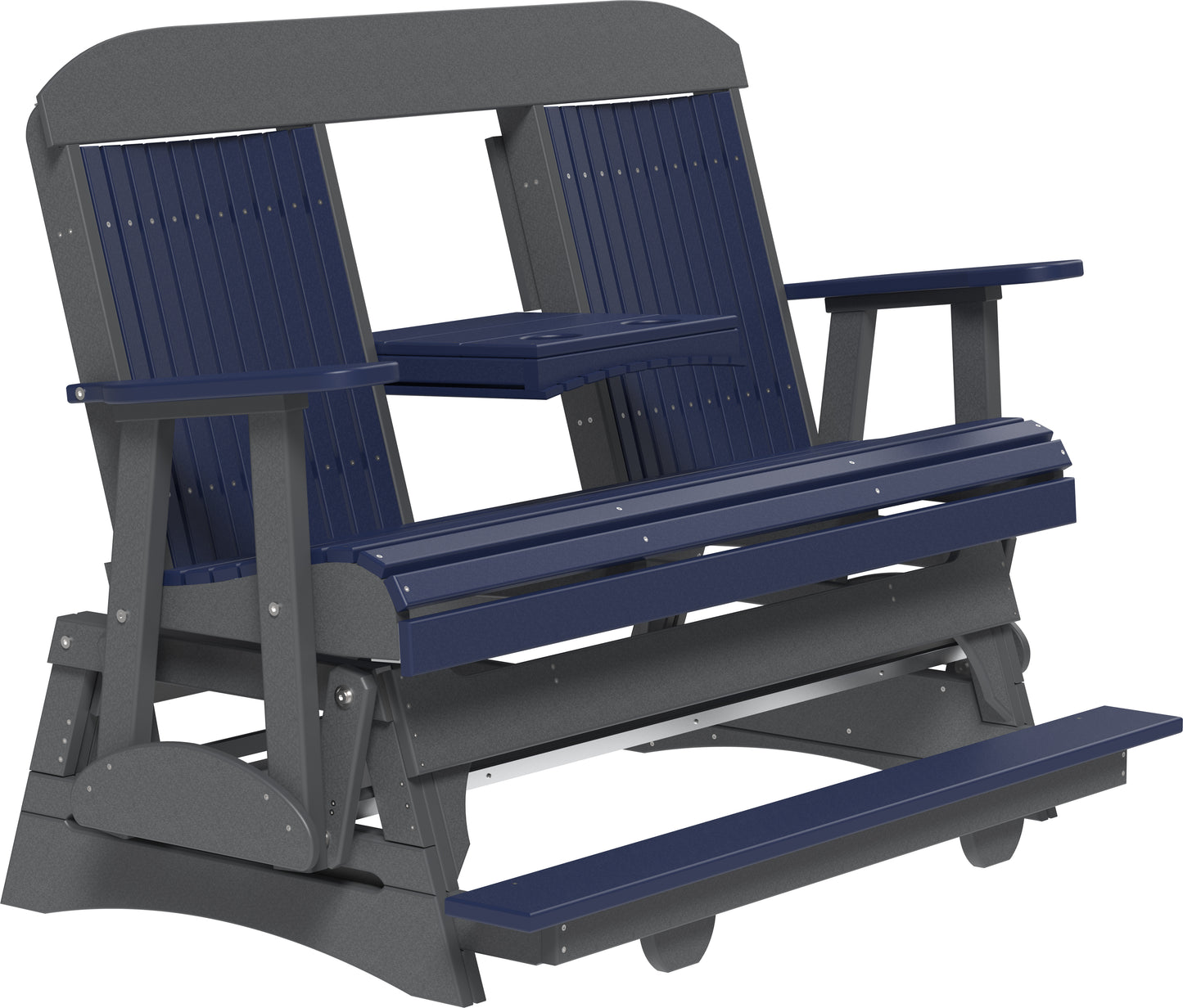 5' Classic Balcony Glider Patriot Blue & Slate
