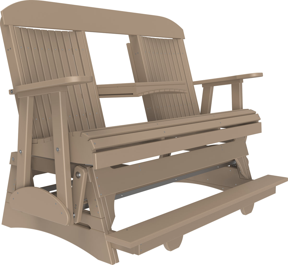 5' Classic Balcony Glider Weatherwood