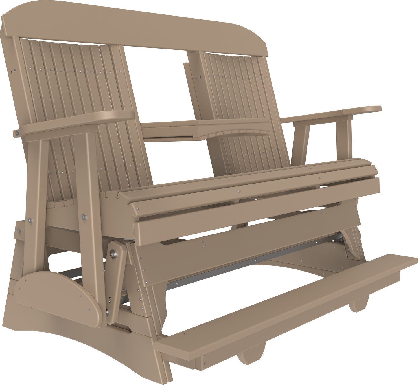 5' Classic Balcony Glider Weatherwood