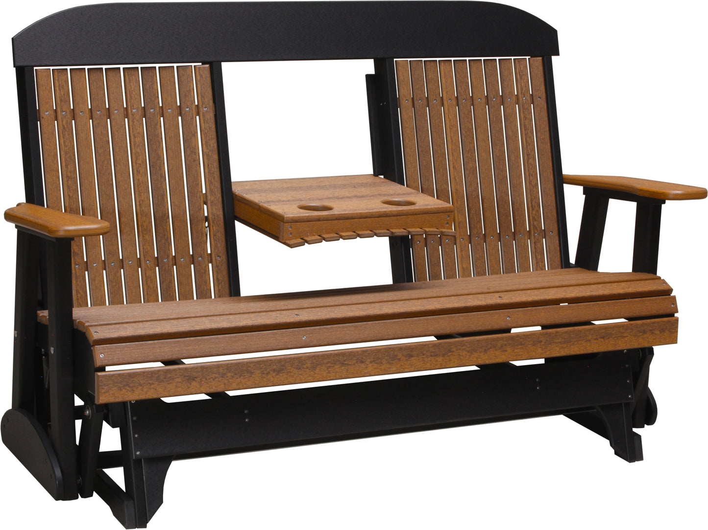 5' Classic Glider Antique Mahogany & Black