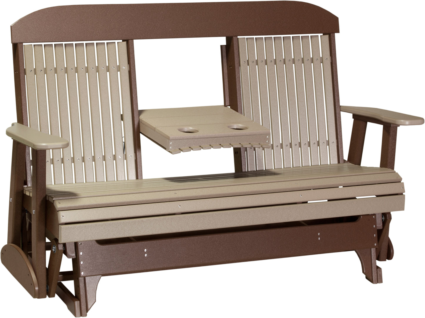 5' Classic Glider Weatherwood & Chestnut Brown