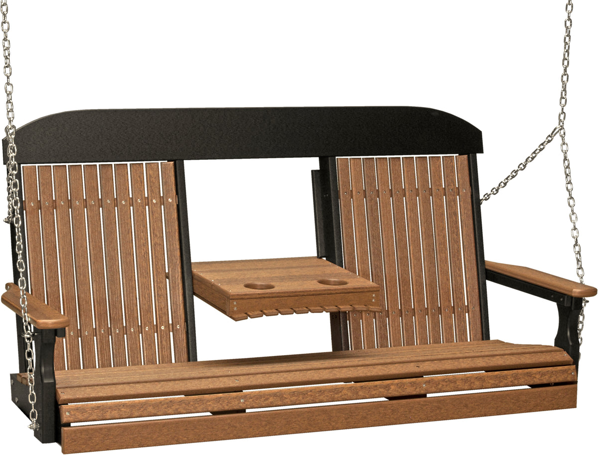 5' Classic Poly Swing Antique Mahogany & Black