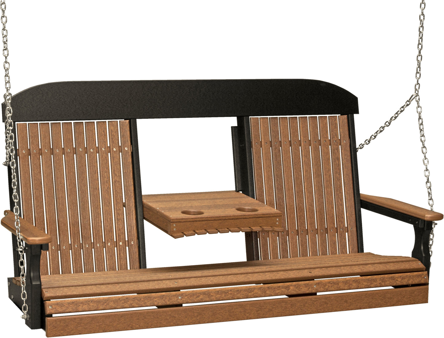 5' Classic Poly Swing Antique Mahogany & Black