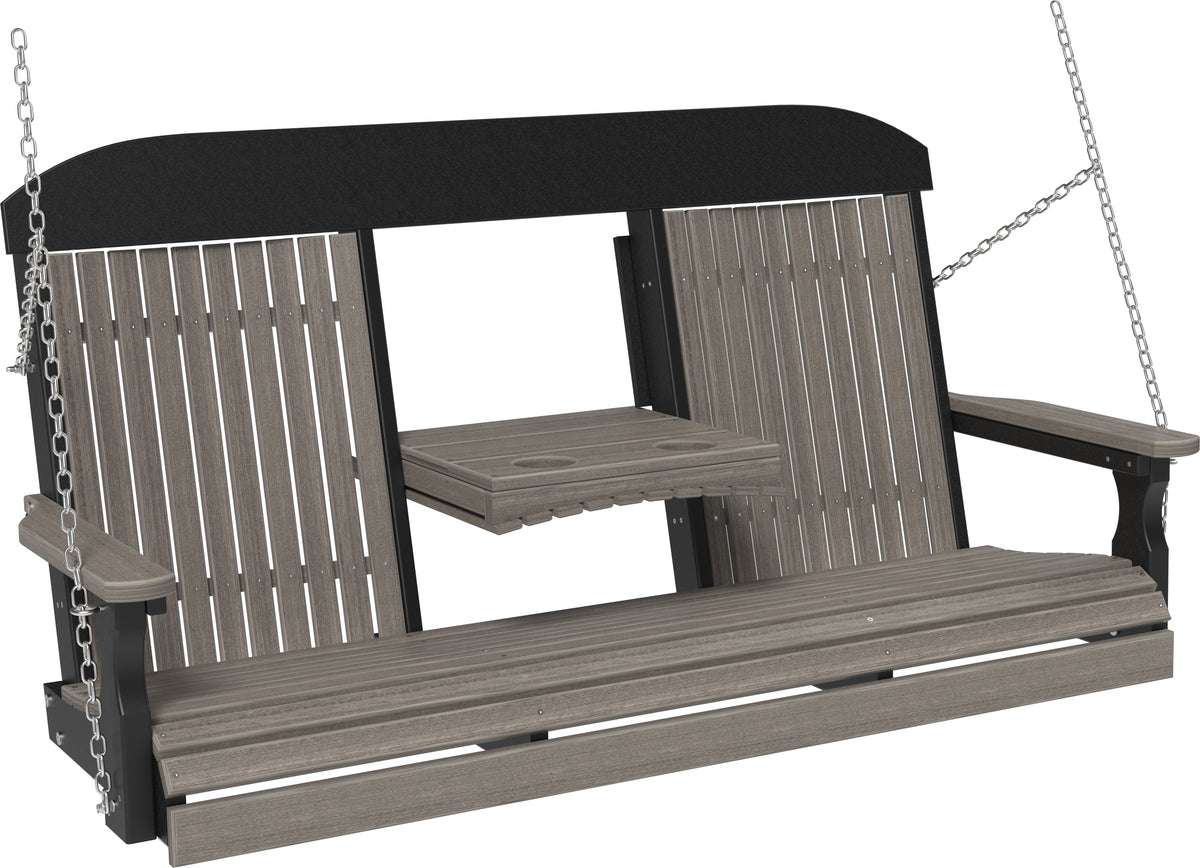 5' Classic Poly Swing Coastal Gray & Black