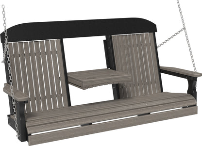 5' Classic Poly Swing Coastal Gray & Black
