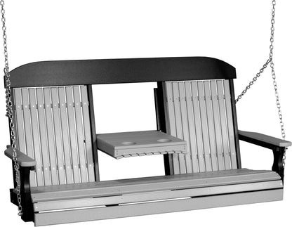5' Classic Poly Swing Dove Gray & Black