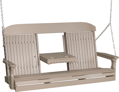 5' Classic Poly Swing Weatherwood
