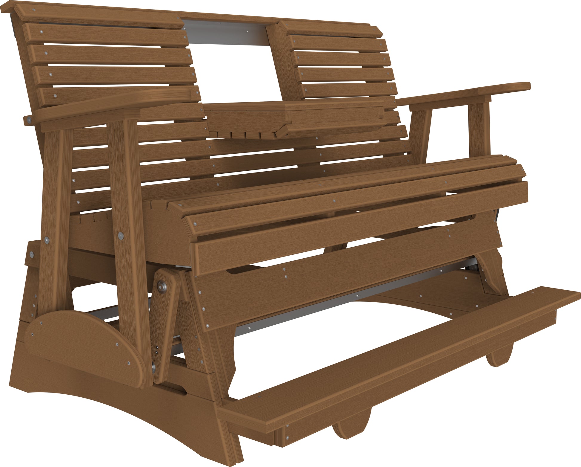 5' Plain Balcony Glider Antique Mahogany