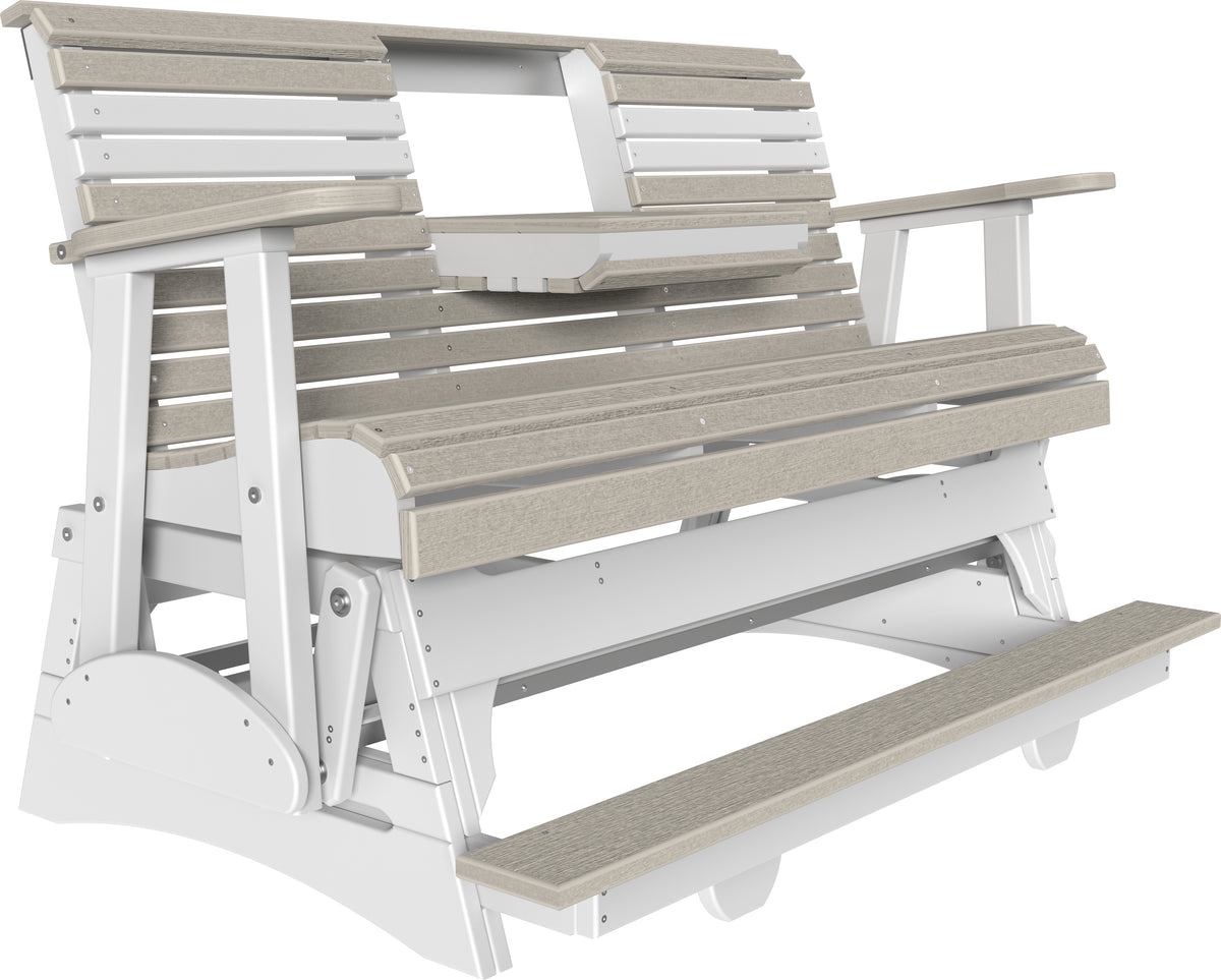 5' Plain Balcony Glider Birch & White