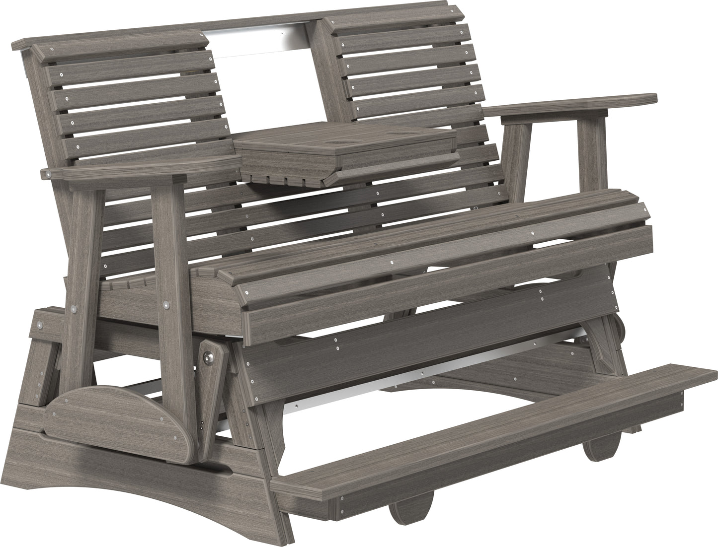 5' Plain Balcony Glider Coastal Gray