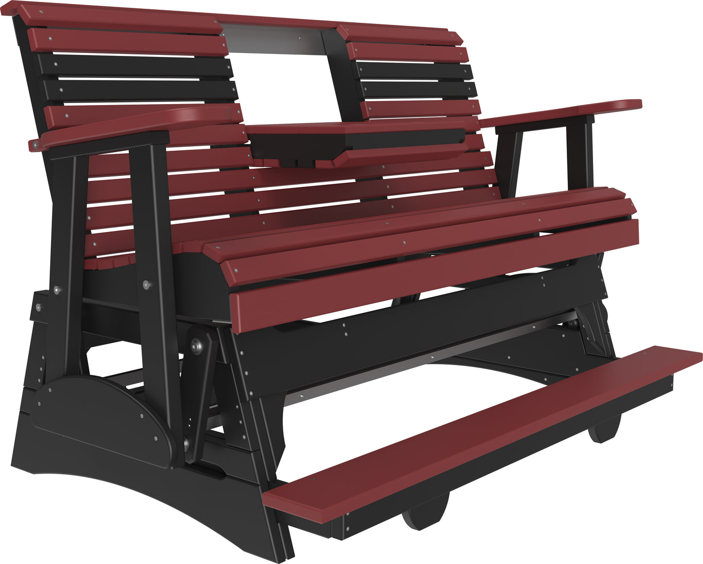 5' Plain Balcony Glider Cherrywood & Black