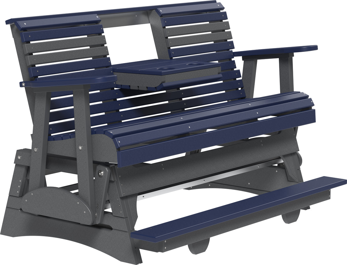5' Plain Balcony Glider Patriot Blue & Slate