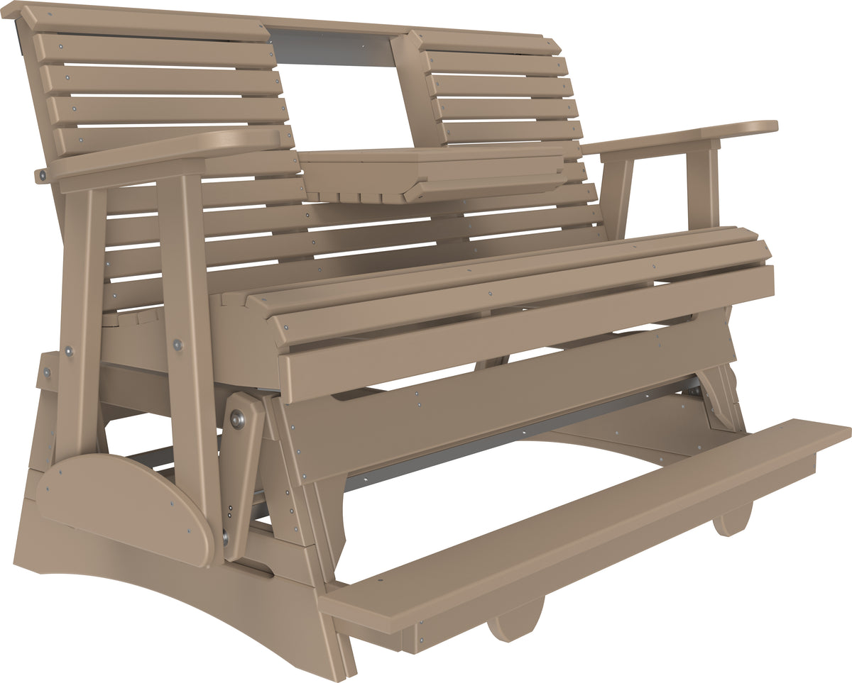 5' Plain Balcony Glider Weatherwood