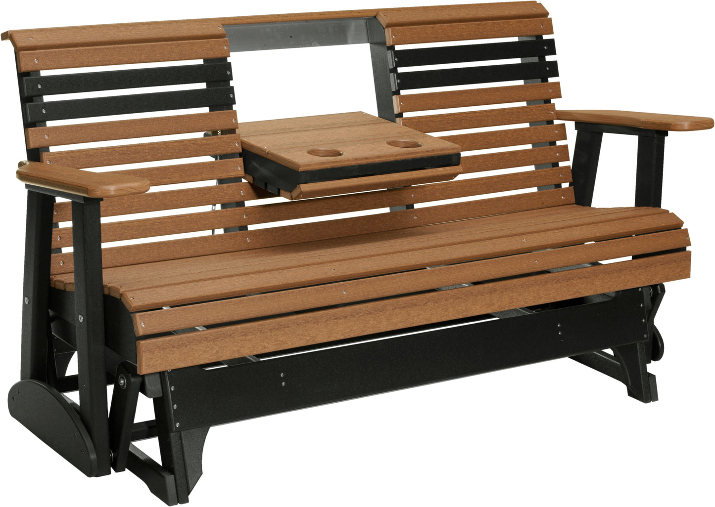 5' Plain Glider Antique Mahogany & Black