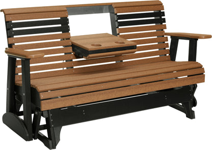 5' Plain Glider Antique Mahogany & Black