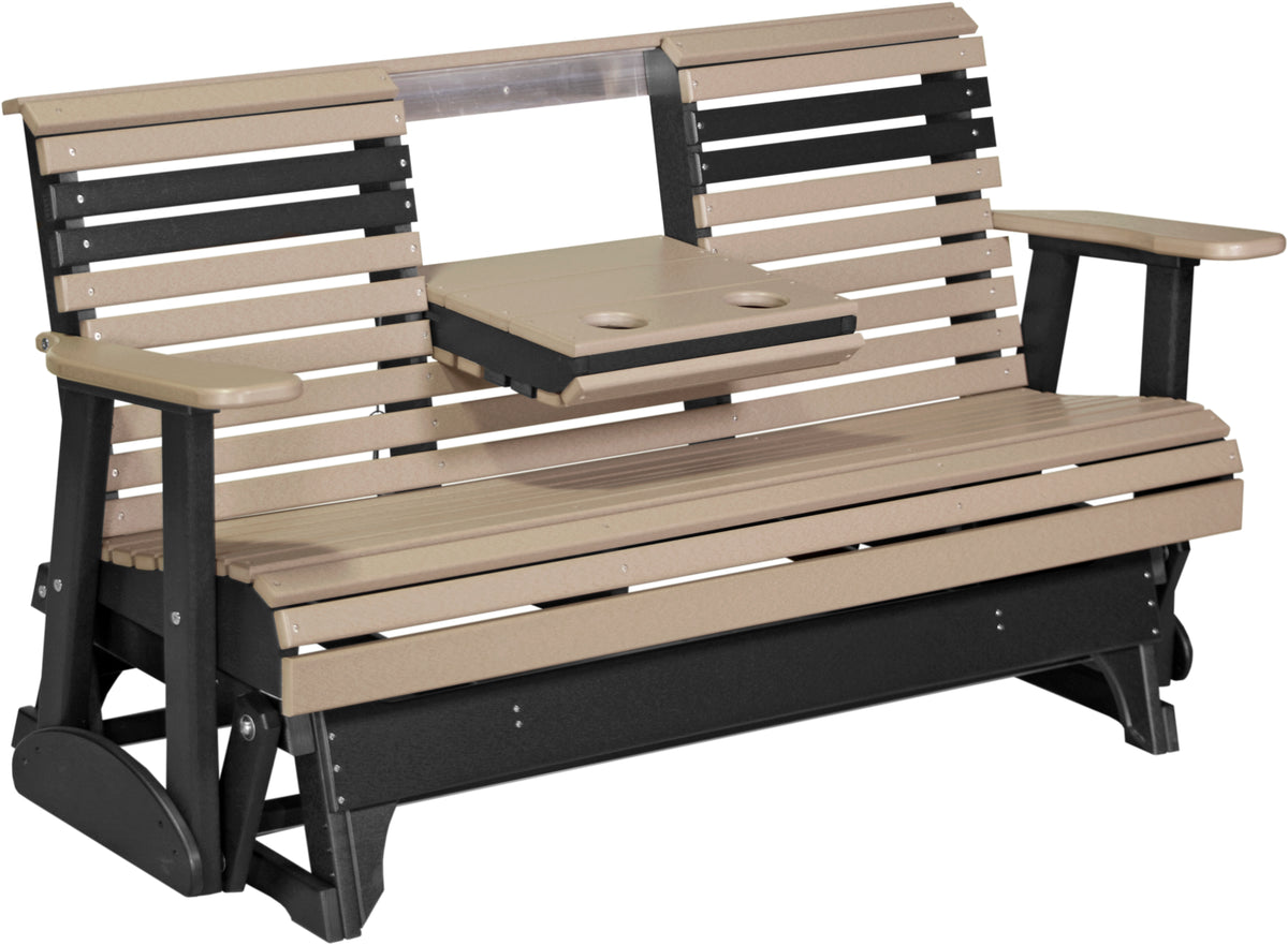 5' Plain Glider Weatherwood & Black
