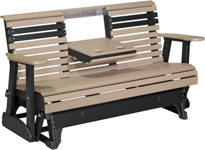 5' Plain Glider Weatherwood & Black