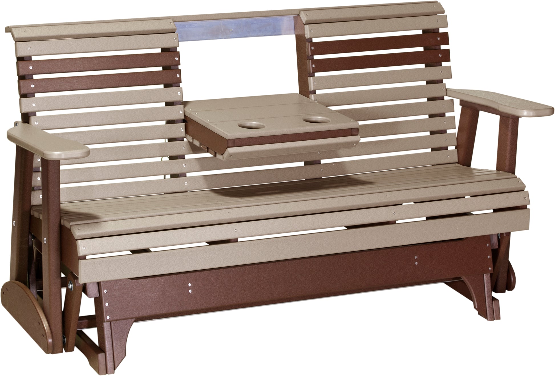 5' Plain Glider Weatherwood & Chestnut Brown