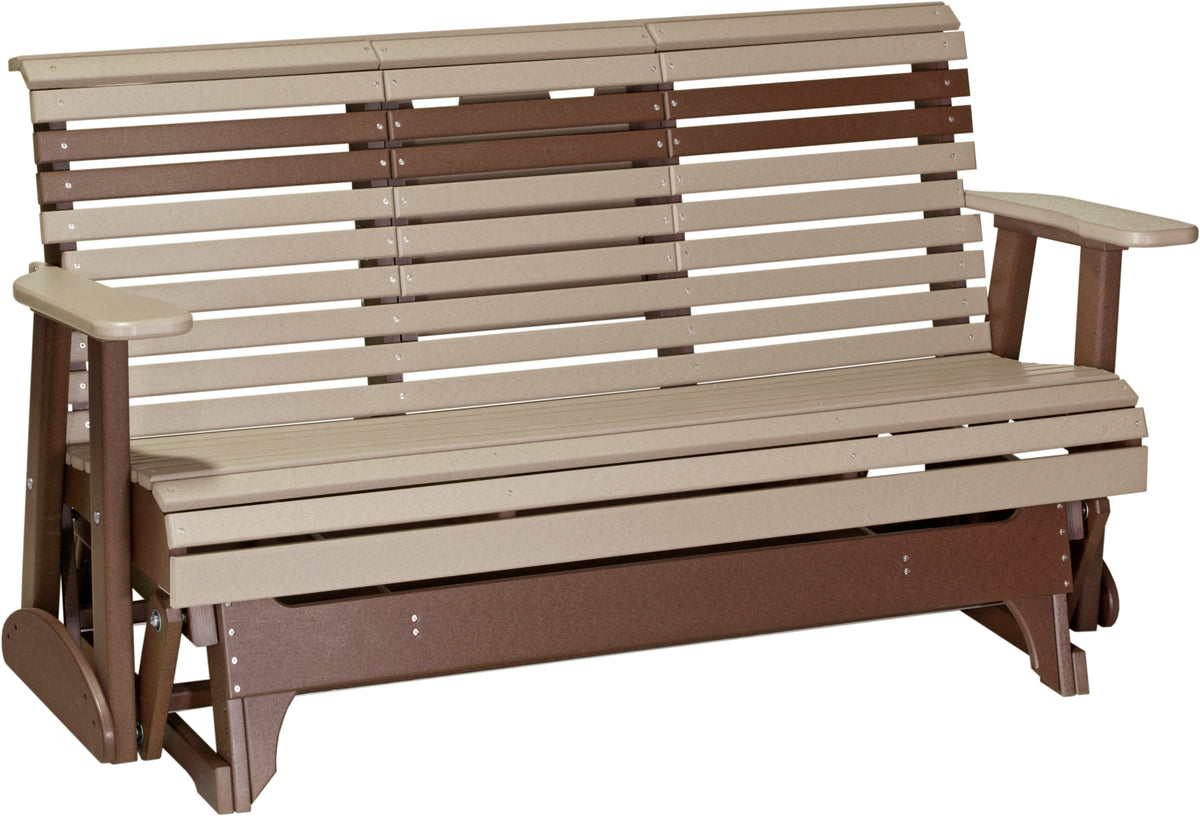 5' Plain Glider Weatherwood & Chestnut Brown