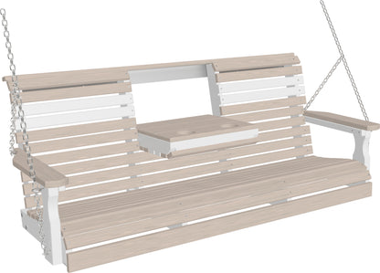 5' Plain Poly Swing Birch & White