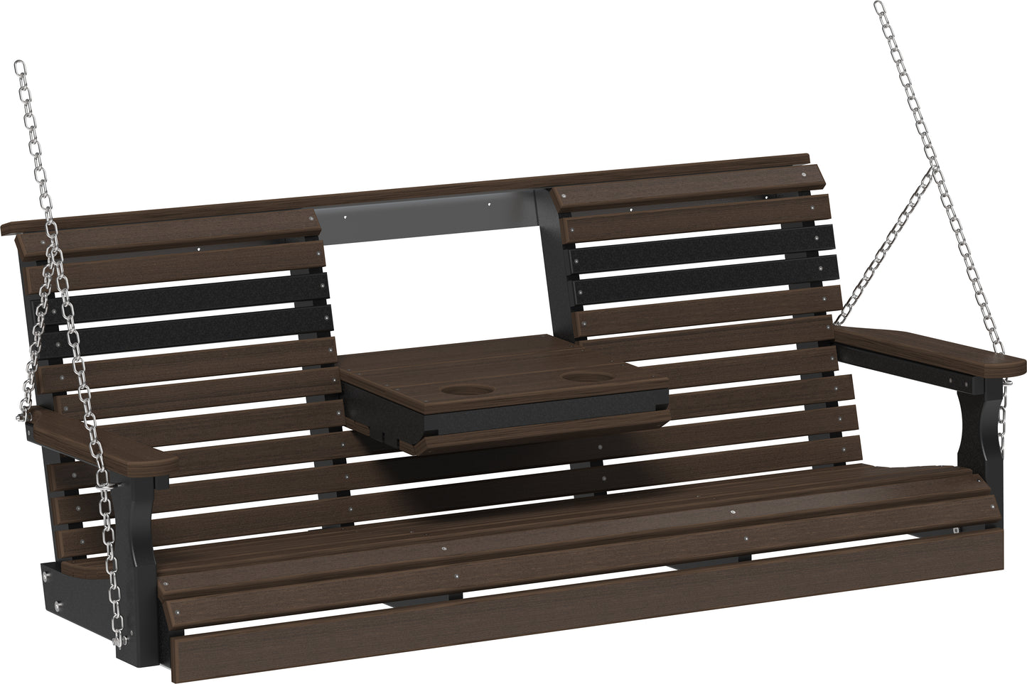 5' Plain Poly Swing Brazilian Walnut & Black