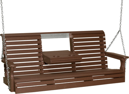 5' Plain Poly Swing Chestnut Brown