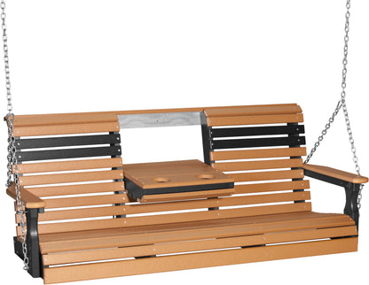 5' Plain Poly Swing Cedar & Black