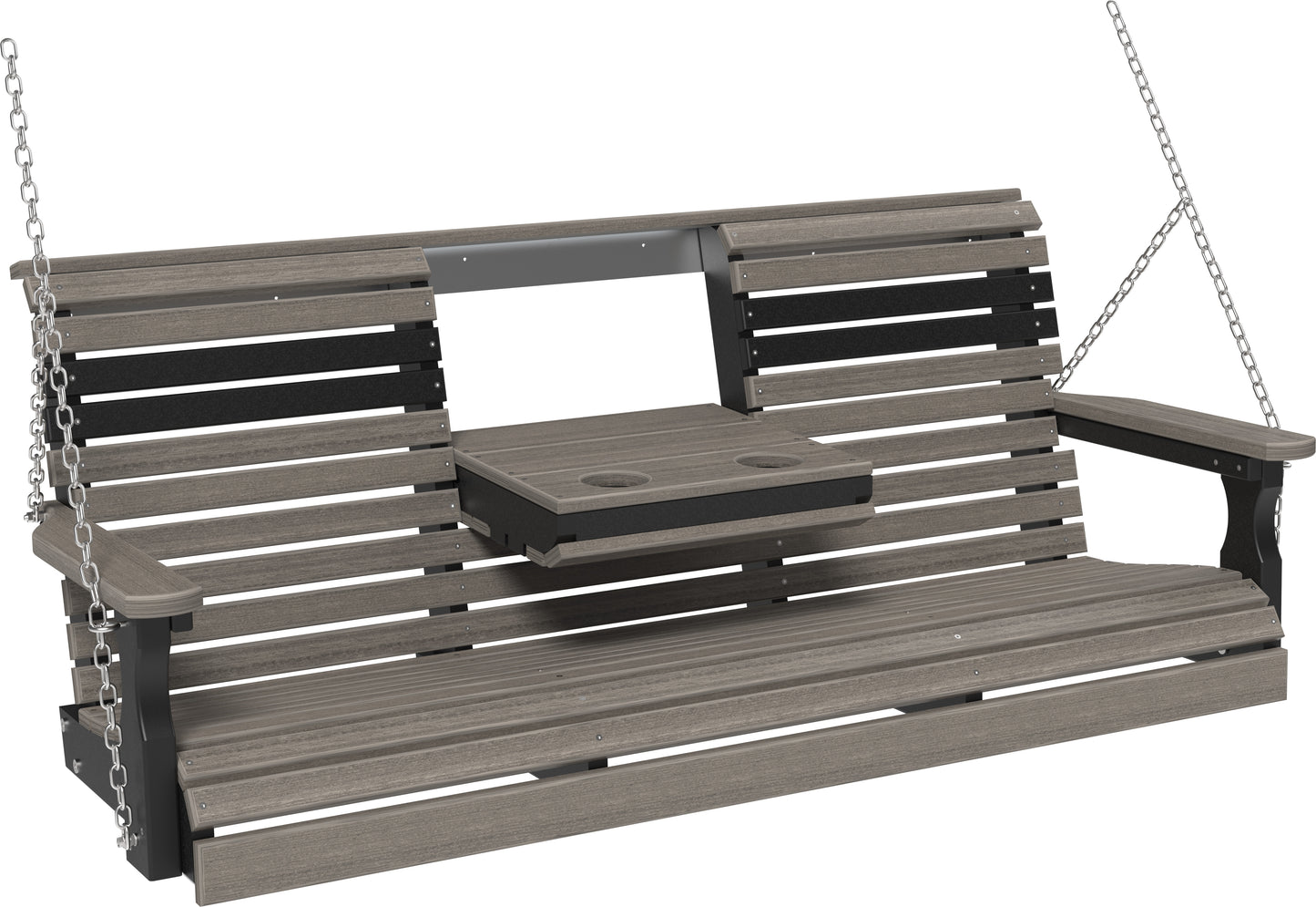 5' Plain Poly Swing Coastal Gray & Black