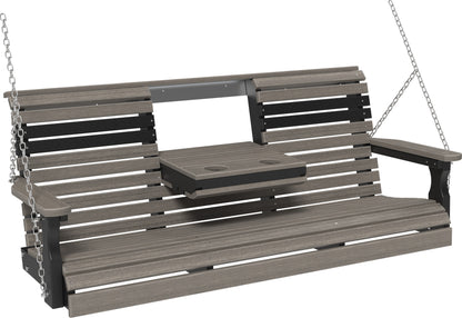 5' Plain Poly Swing Coastal Gray & Black