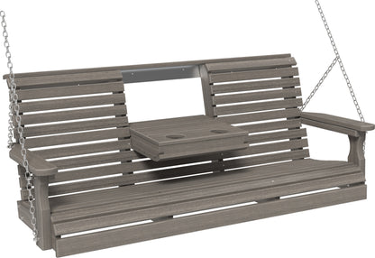 5' Plain Poly Swing Coastal Gray