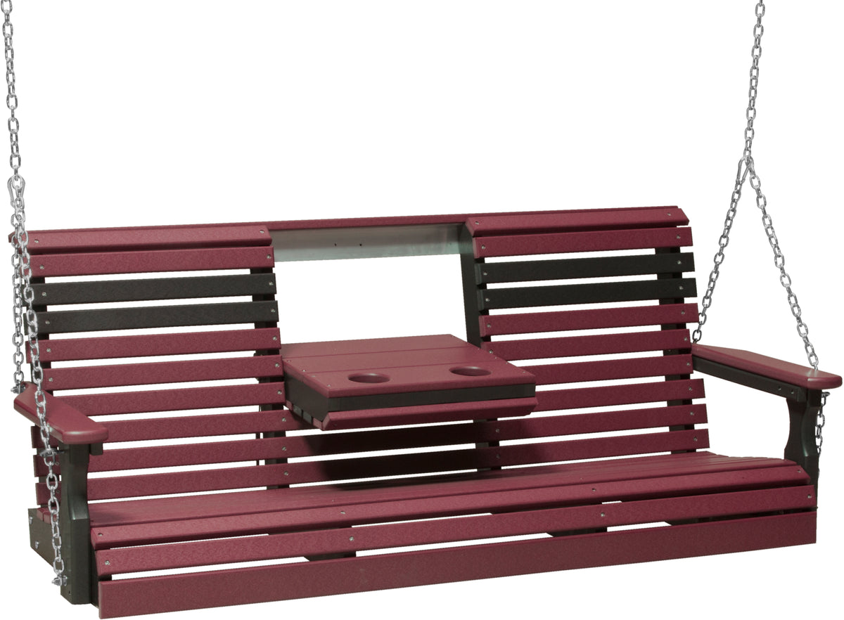 5' Plain Poly Swing Cherrywood & Black