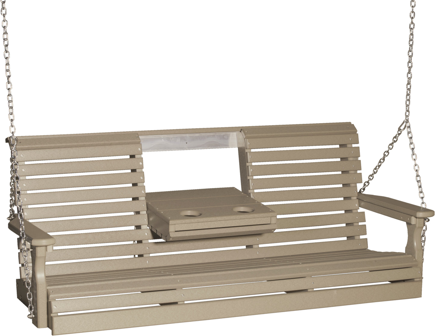 5' Plain Poly Swing Weatherwood