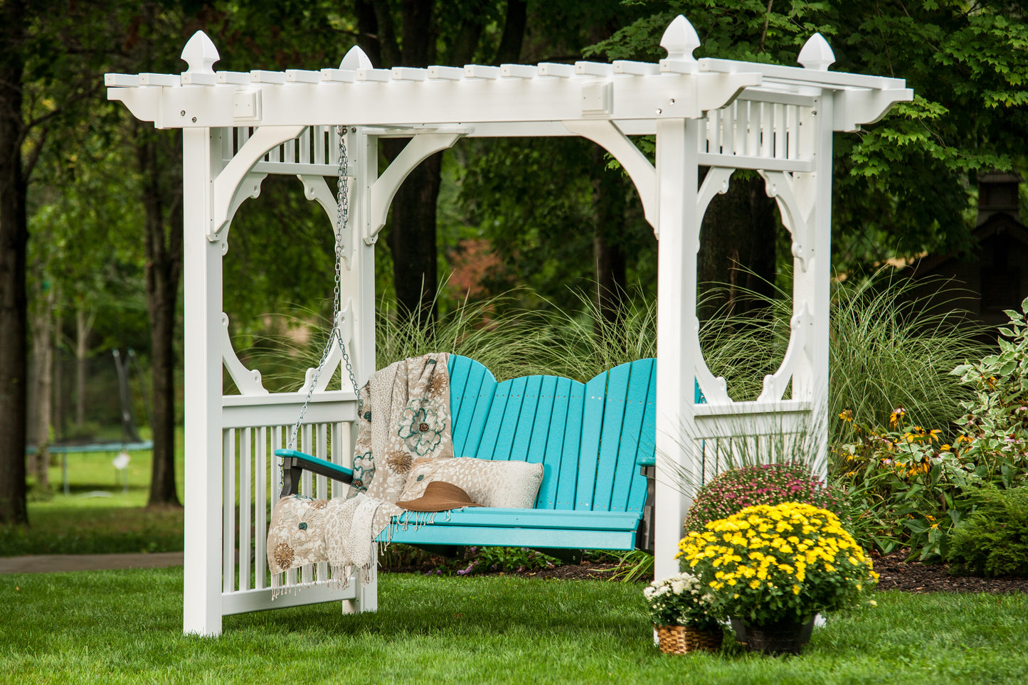 5' Adirondack Poly Swing Aruba Blue & Black
