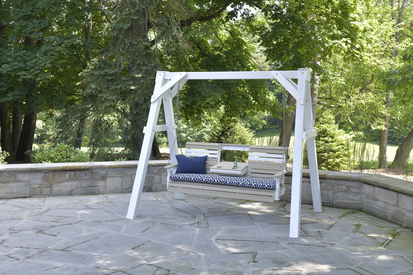 5' Plain Poly Swing Birch & White