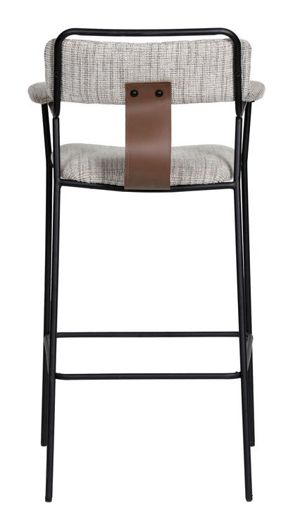 Couva Barstool (Set of 2) Gray Tweed