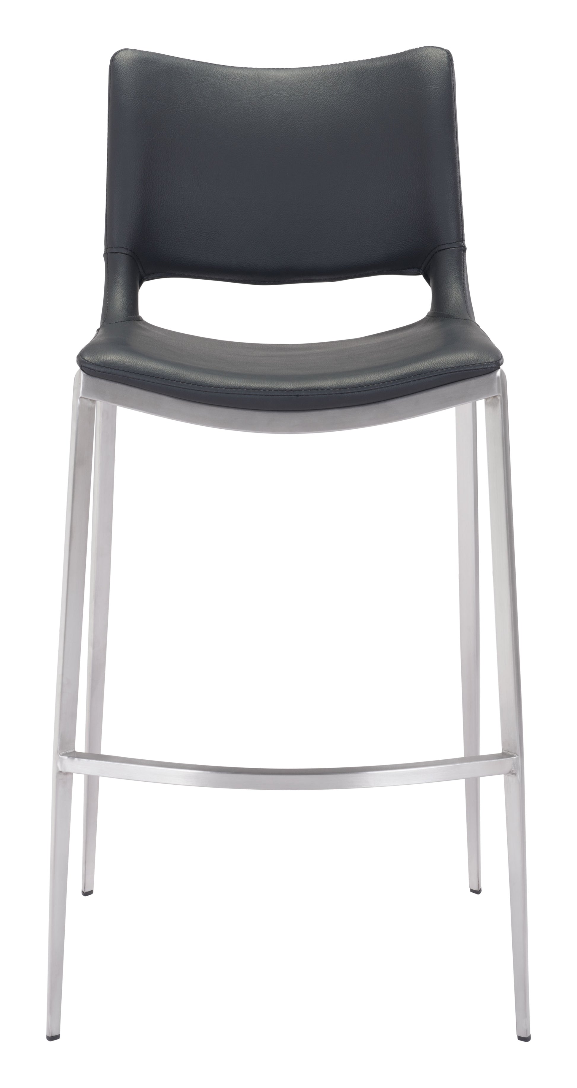 Ace Barstool (Set of 2) - Black & Silver