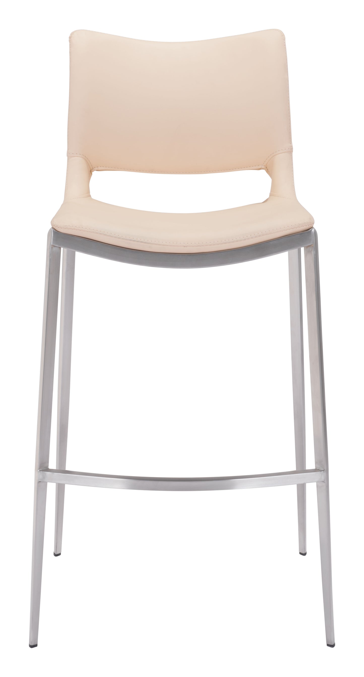 Ace Barstool (Set of 2) - Light Pink & Silver