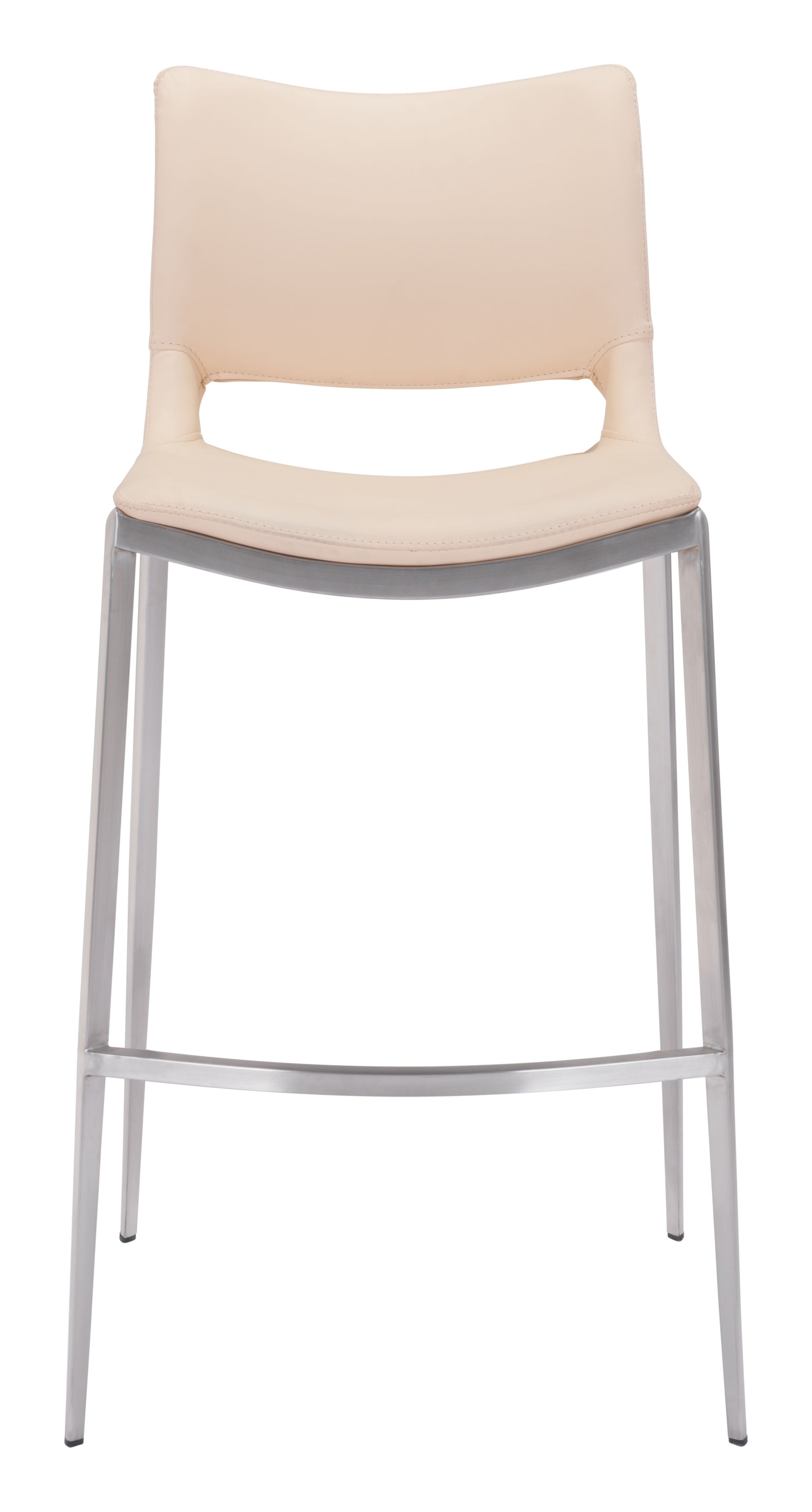 Ace Barstool (Set of 2) - Light Pink & Silver