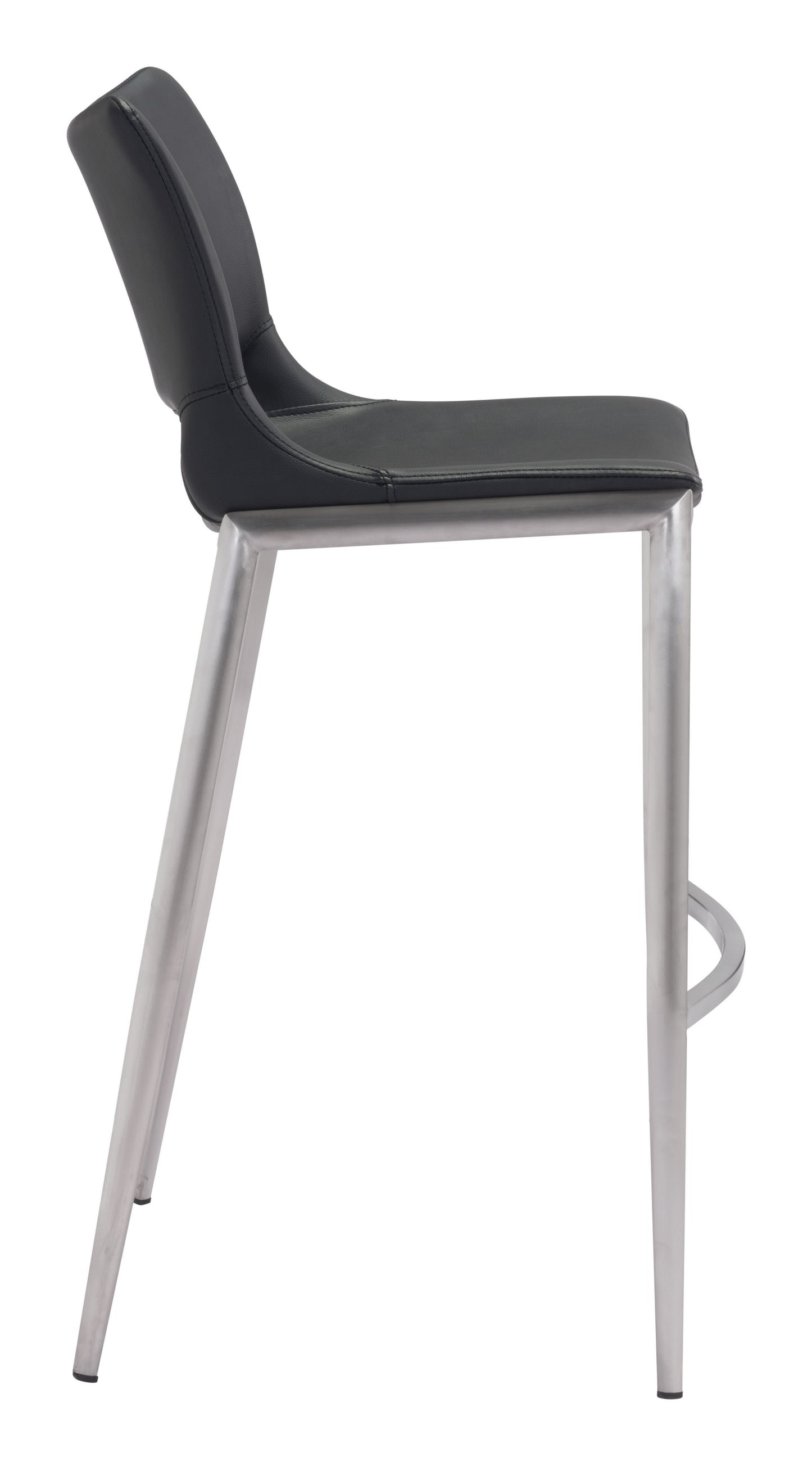 Ace Barstool (Set of 2) - Black & Silver
