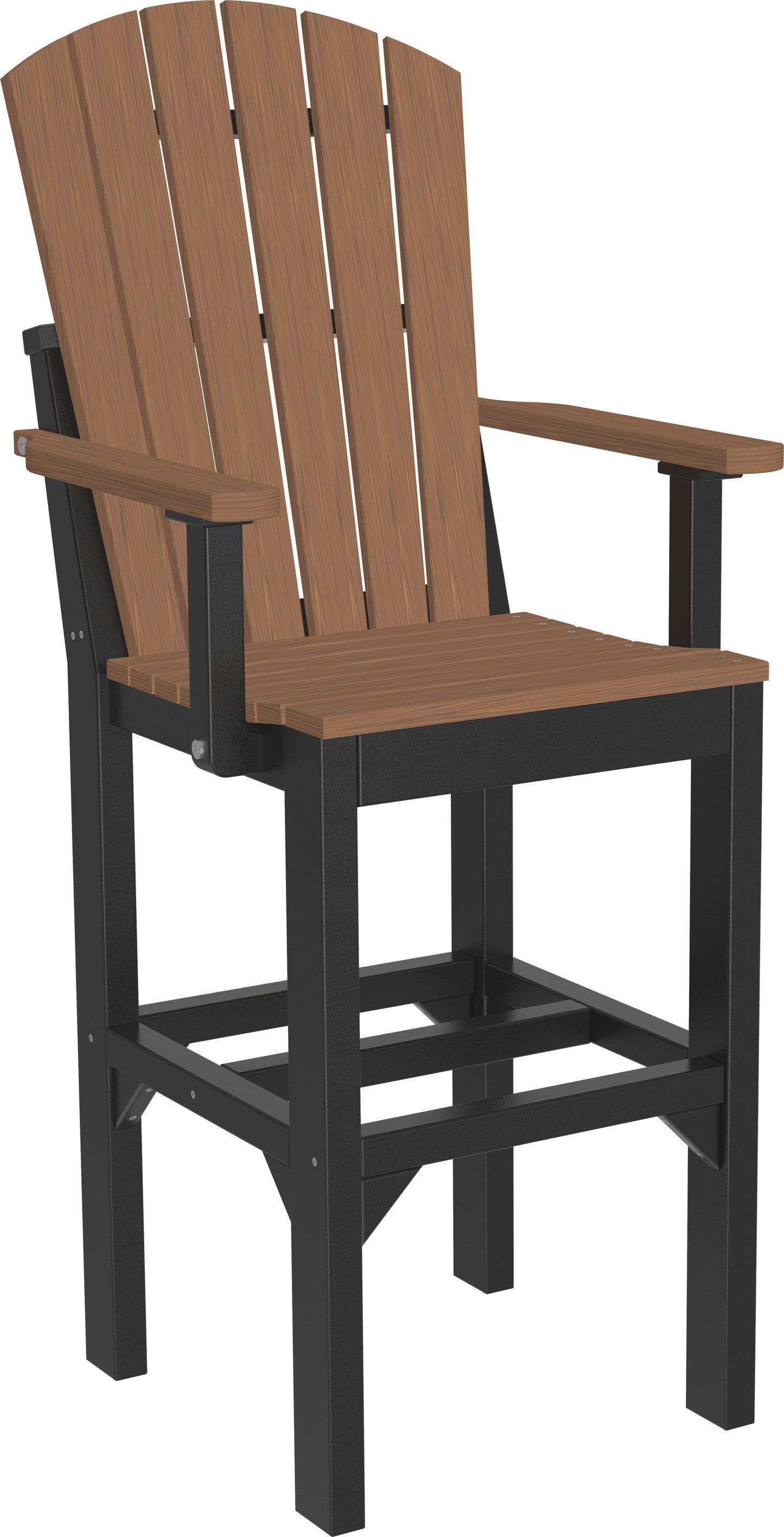 Adirondack Arm Chair Antique Mahogany & Black / Bar Height