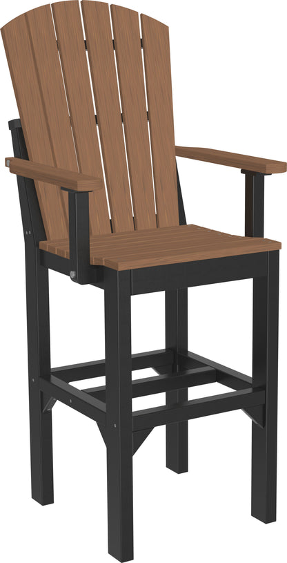 Adirondack Arm Chair Antique Mahogany & Black / Bar Height