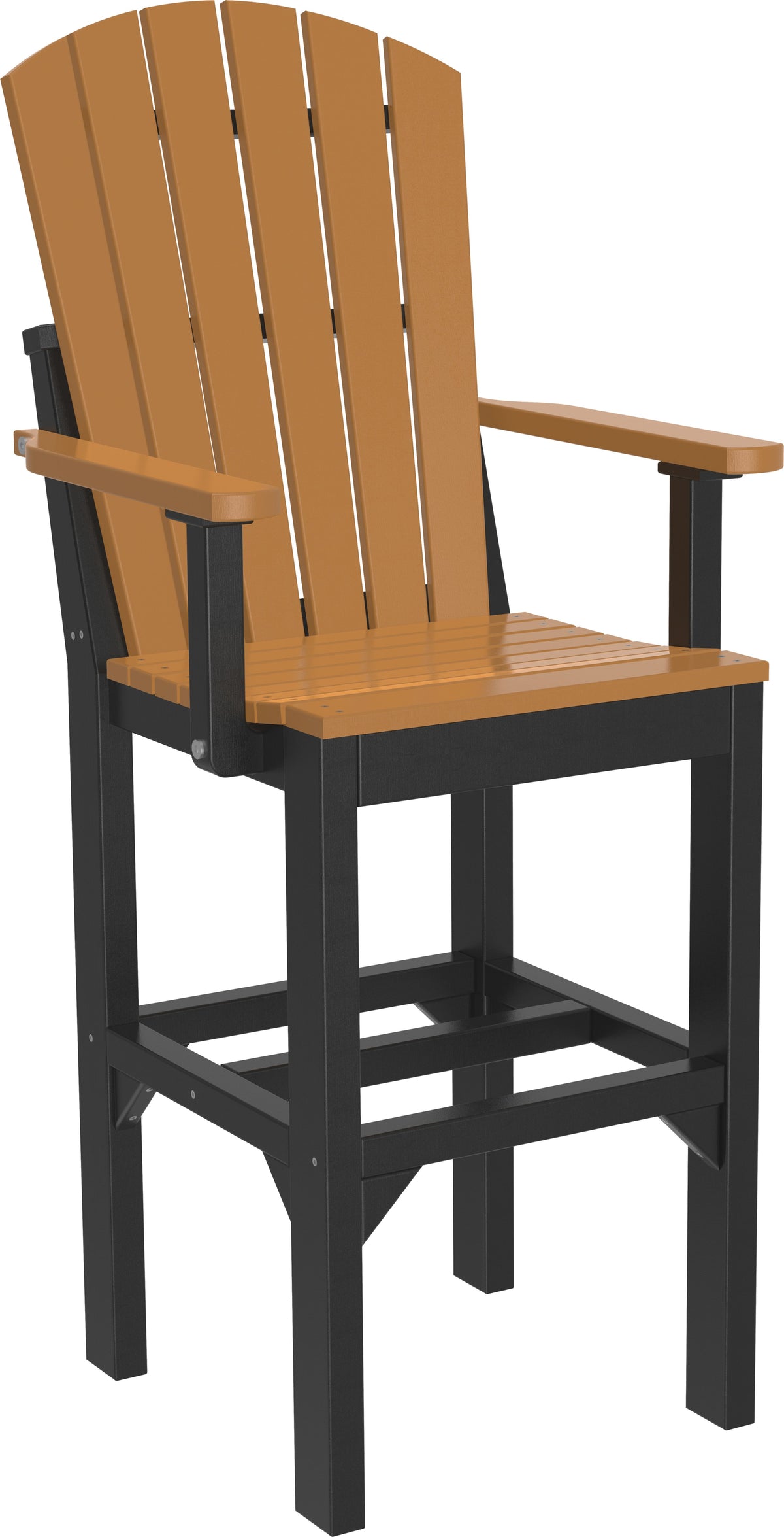 Adirondack Arm Chair Cedar & Black / Bar Height