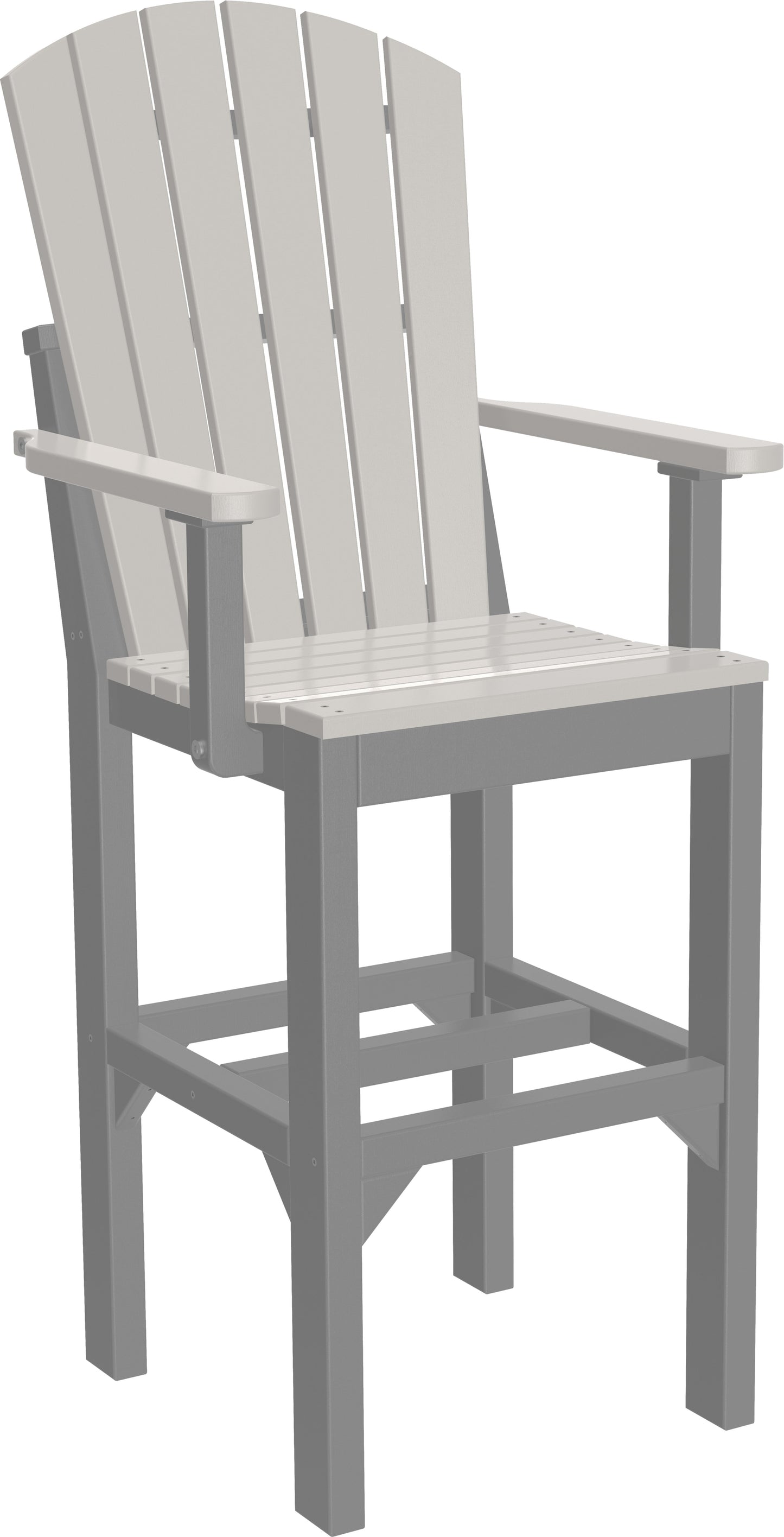 Adirondack Arm Chair Dove Gray & Slate / Bar Height
