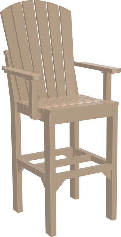 Adirondack Arm Chair Weatherwood / Bar Height