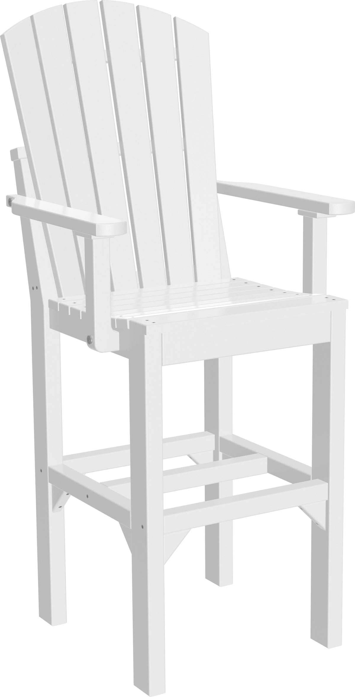Adirondack Arm Chair White / Bar Height