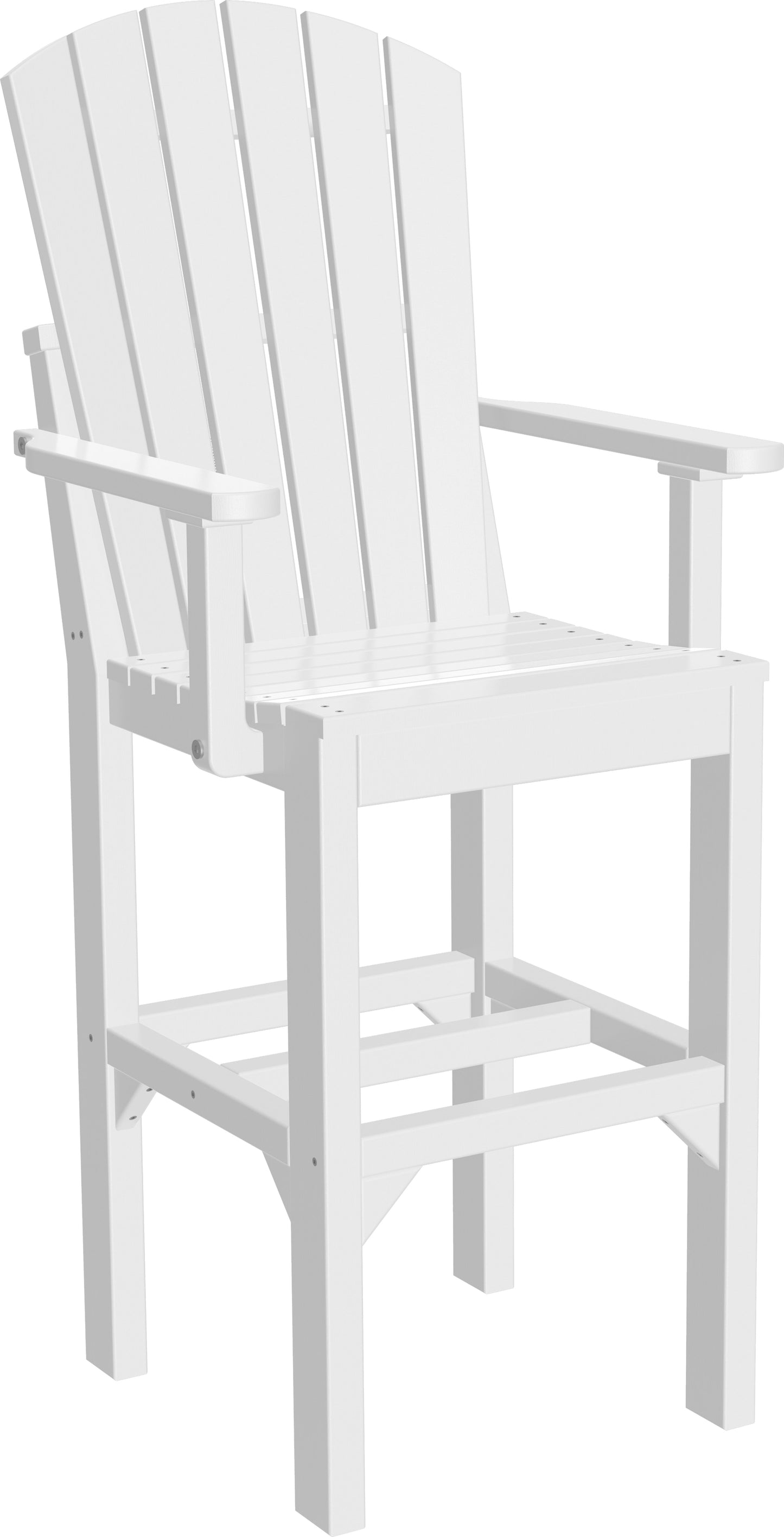 Adirondack Arm Chair White / Bar Height