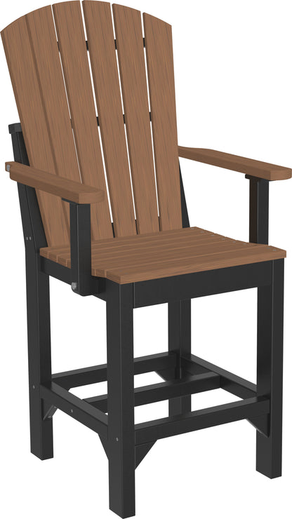 Adirondack Arm Chair Antique Mahogany & Black / Counter Height