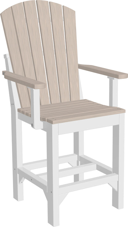 Adirondack Arm Chair Birch & White / Counter Height