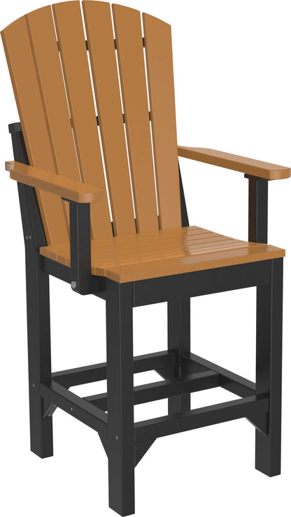 Adirondack Arm Chair Cedar & Black / Counter Height