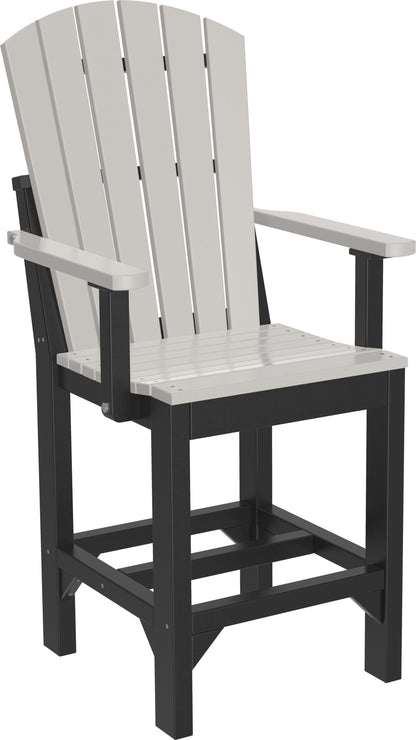Adirondack Arm Chair Dove Gray & Black / Counter Height